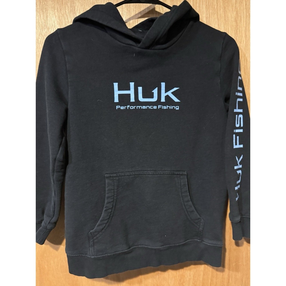 Huk Fishing Youth Medium Hoodie Black